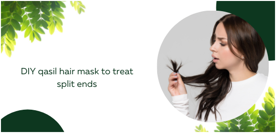 DIY qasil hair mask to treat split ends